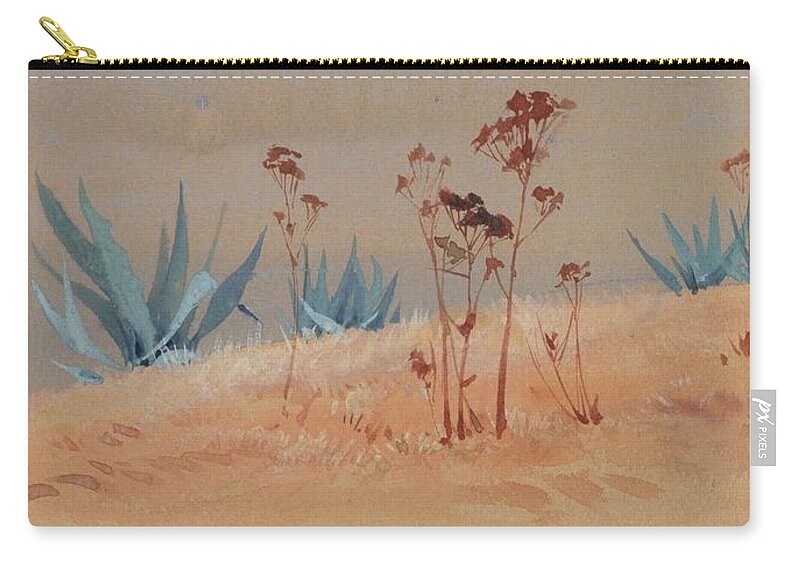 Desert Zip Pouch featuring the painting Fennel by Lilias Trotter