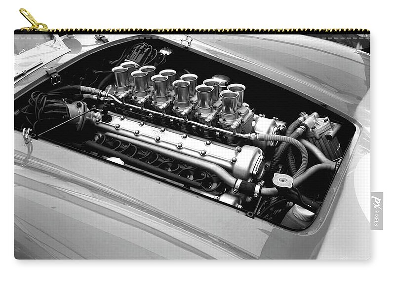 Ferrari Carry-all Pouch featuring the pyrography Ferrari Engine by Naxart Studio