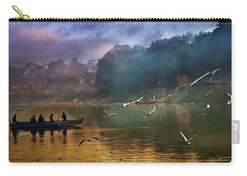 People Zip Pouch featuring the photograph Ferryman by Glenn Losack