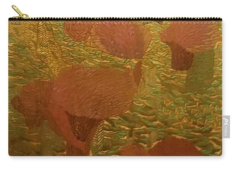 Calla Zip Pouch featuring the painting Field of Callas by Darren Whitson
