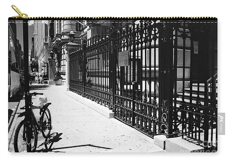 Manhattan Carry-all Pouch featuring the photograph Filmic N Y C No.1 - Jan Karski Corner by Steve Ember