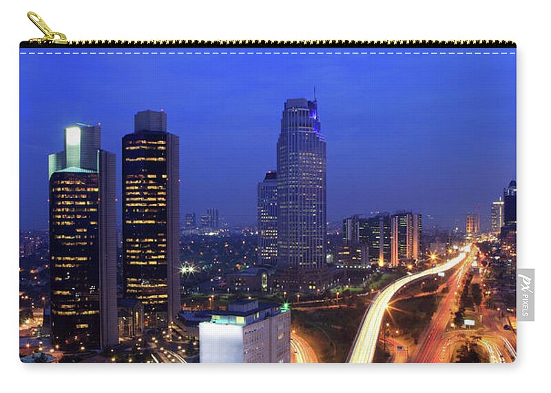 Long Zip Pouch featuring the photograph Financial District Of Istanbul by Muratkoc