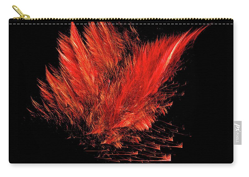 Fractals Zip Pouch featuring the photograph Fire Feathers by Elaine Manley