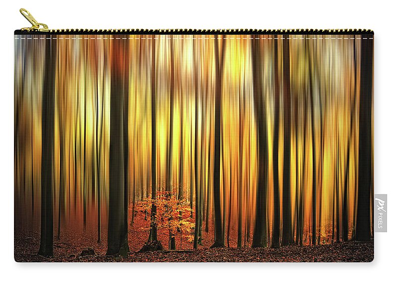 Forest Carry-all Pouch featuring the photograph Firewall by Philippe Sainte-Laudy