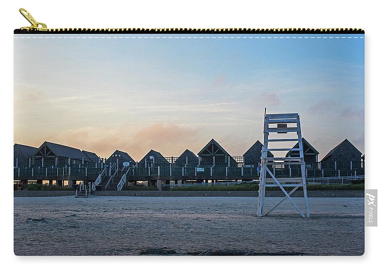 Newport Zip Pouch featuring the photograph First Beach Beach Houses Newport Rhode Island RI by Toby McGuire
