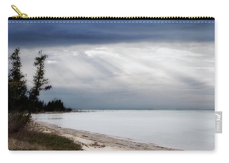 Evie Zip Pouch featuring the photograph Fishermans Island Michigan by Evie Carrier