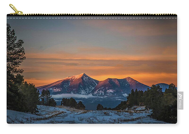 Arizona Zip Pouch featuring the photograph Flagstaff Sunset by Will Wagner