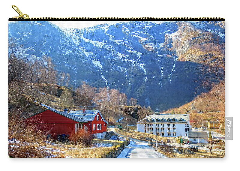 Tranquility Zip Pouch featuring the photograph Flam, Norway by Photos Taken By Me On My Adventure Around The World