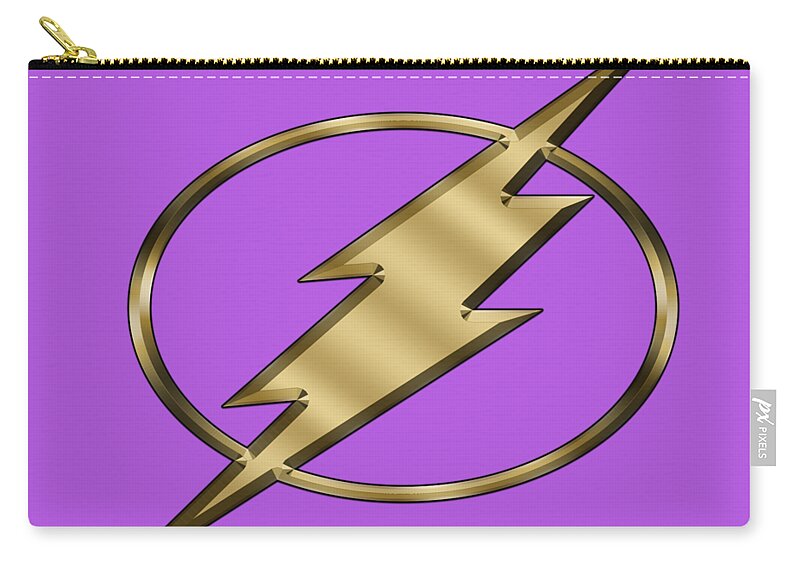 Flash Logo Carry-all Pouch featuring the digital art Flash Logo by Chuck Staley