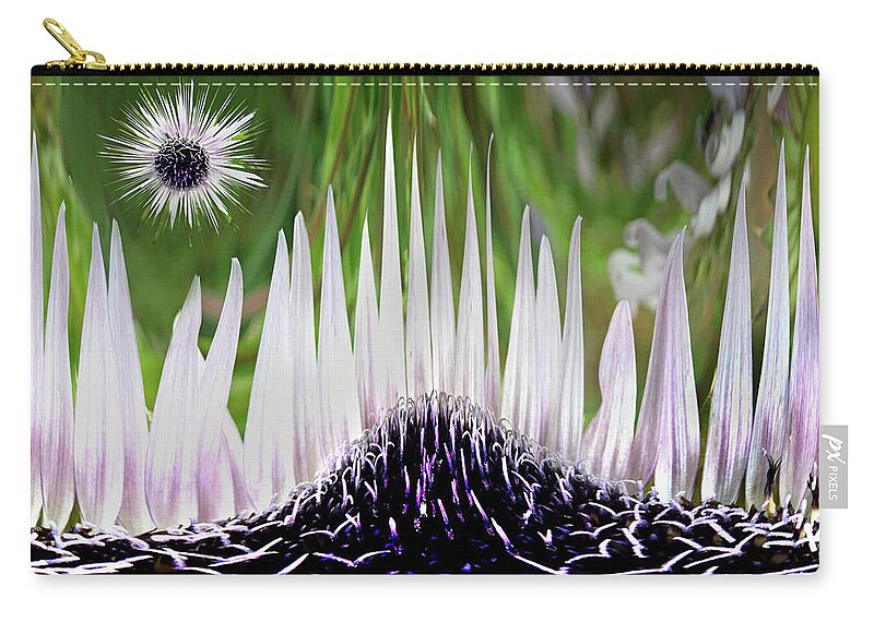 Berkheya Purpurea Zip Pouch featuring the photograph Floral Dream by Terence Davis