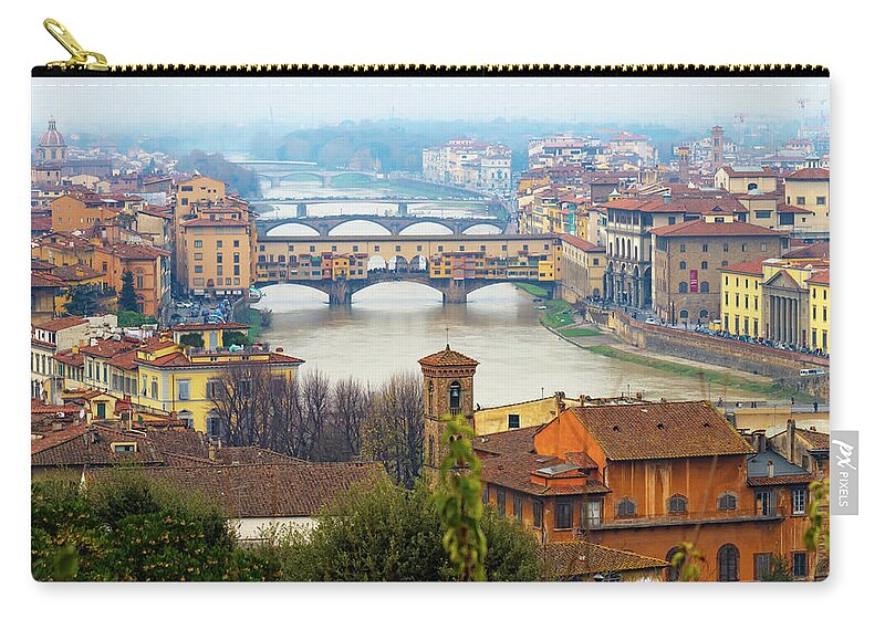 Outdoors Zip Pouch featuring the photograph Florence Italy by Photography By Spintheday