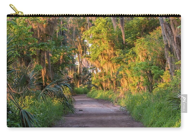 Old Road Zip Pouch featuring the photograph Florida Road by Dorothy Cunningham