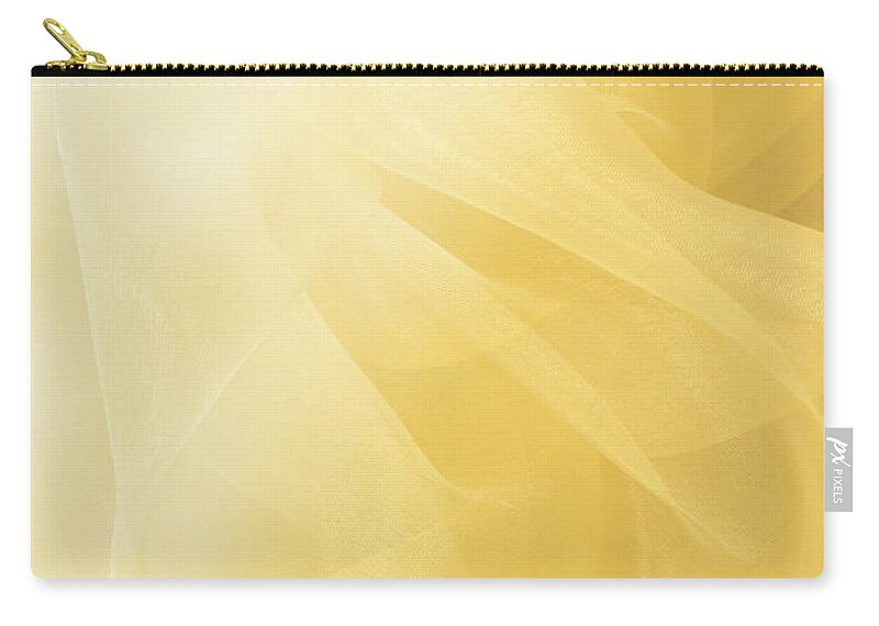 Yellow Zip Pouch featuring the photograph Flowing Yellow Abstract Background by Jcarroll-images