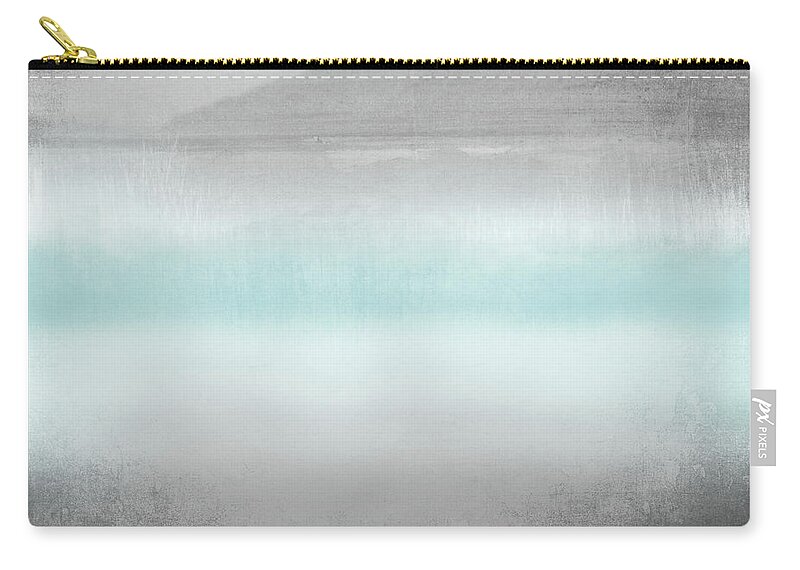 Foggy Zip Pouch featuring the painting Foggy Loon Lake I by Dan Meneely