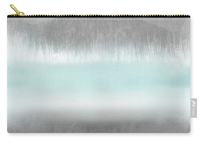 Foggy Zip Pouch featuring the painting Foggy Loon Lake II by Dan Meneely
