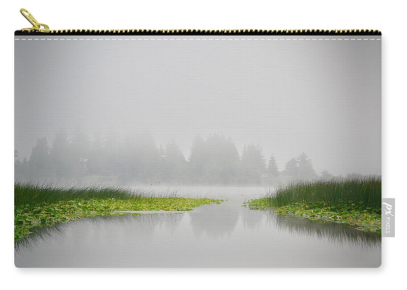 Nature Zip Pouch featuring the photograph Foggy Morning by Bonnie Bruno