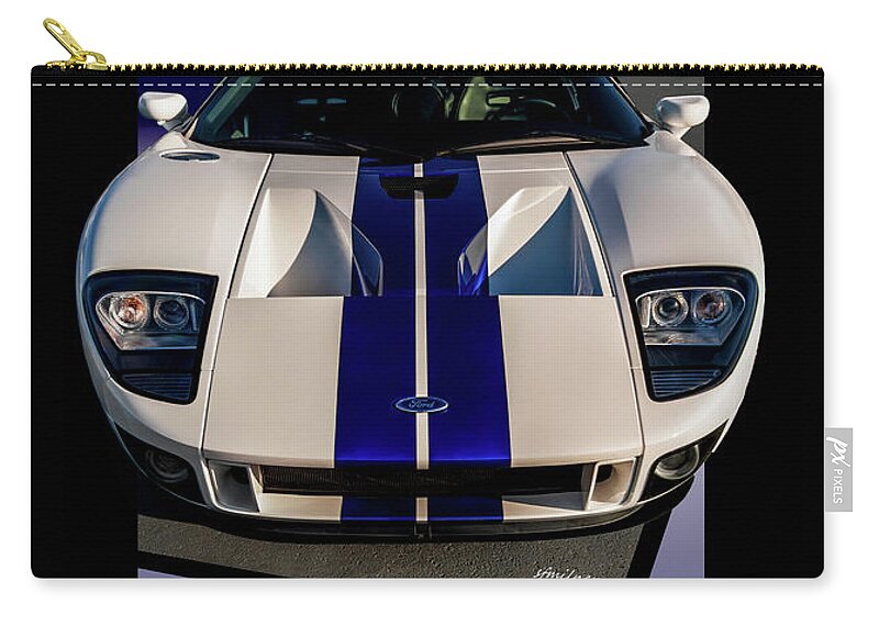 Ford Gt Zip Pouch featuring the photograph Ford GT - City Escape by Steven Milner