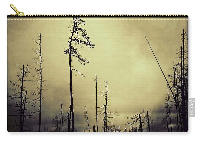 Smoke Zip Pouch featuring the photograph Forest Fire by RicharD Murphy