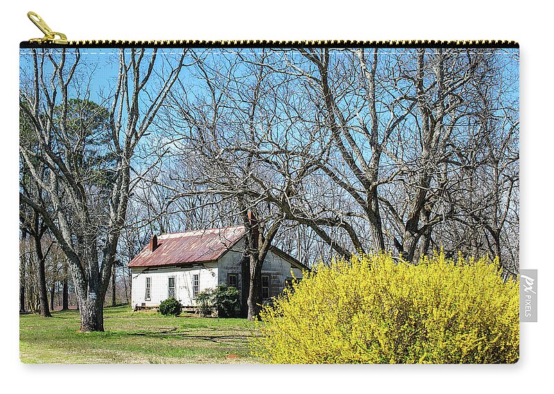 Old House Zip Pouch featuring the photograph Forgotten by Time by Mary Ann Artz