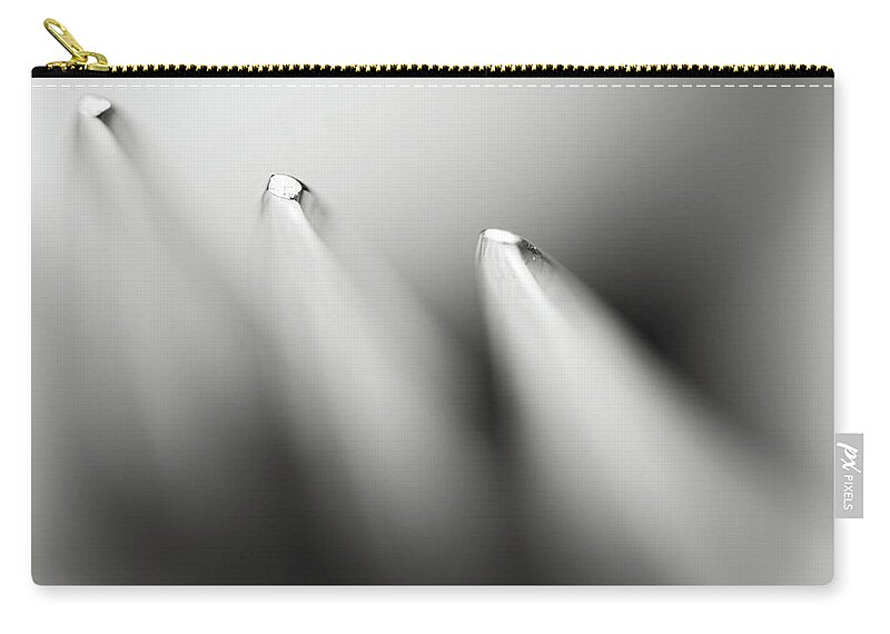 Shadow Zip Pouch featuring the photograph Fork, Selective Focus by Vilhjalmur Ingi Vilhjalmsson