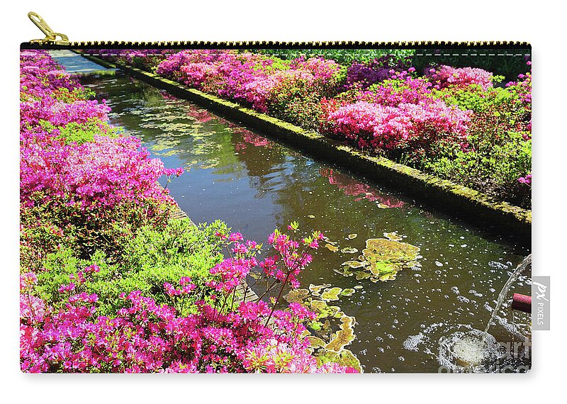 Garden Carry-all Pouch featuring the photograph Pink Rododendron Flowers by Anastasy Yarmolovich
