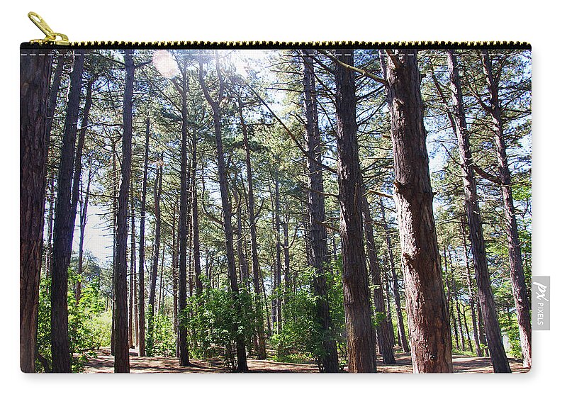 Formby Carry-all Pouch featuring the photograph  FORMBY. Woodland By The Coast by Lachlan Main