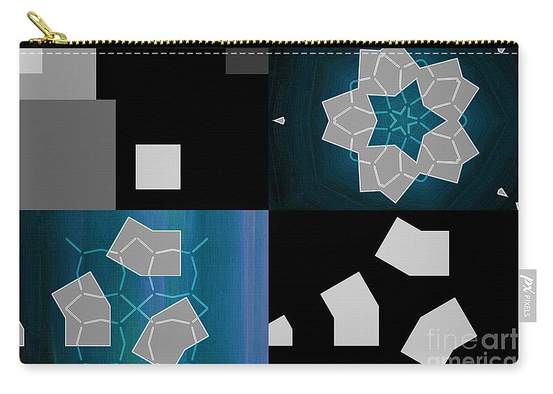 Space Zip Pouch featuring the digital art Found by Bill King