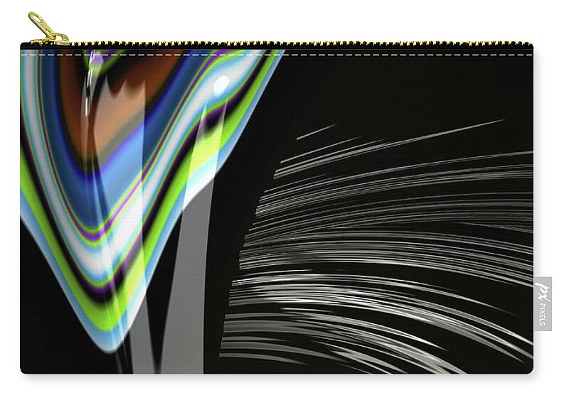 Abstract Zip Pouch featuring the photograph Frax 1 by Keith Lyman