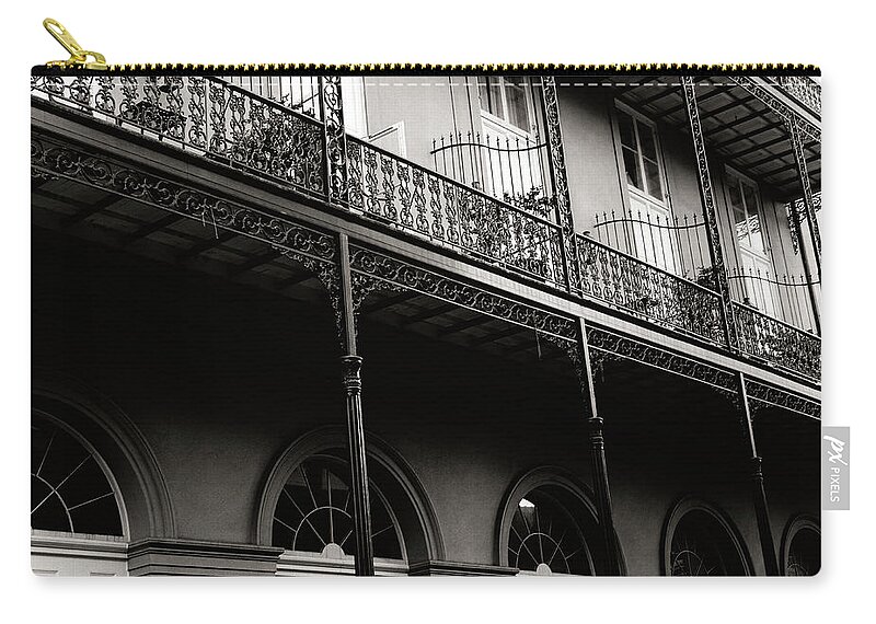 Southern Usa Zip Pouch featuring the photograph French Quarter Detail No 2 by Bttoro