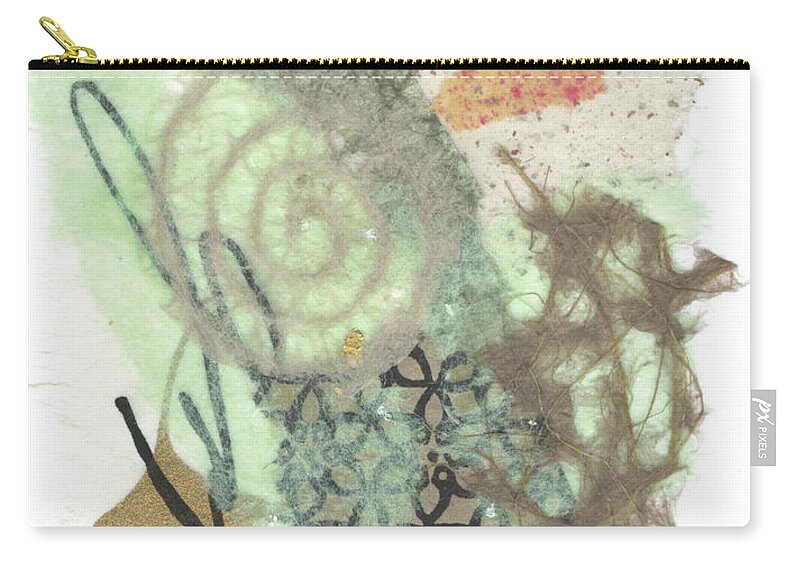 Collage Zip Pouch featuring the mixed media Fresh Pressed #12 by Christine Chin-Fook