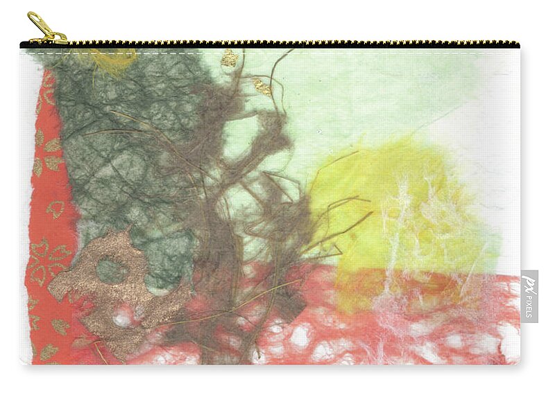 Collage Zip Pouch featuring the mixed media Fresh Pressed #4 by Christine Chin-Fook