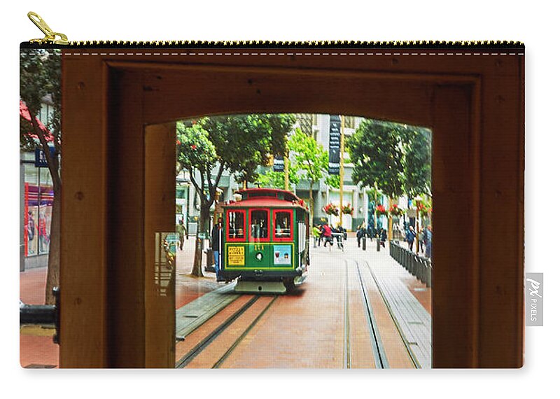 San Francisco Zip Pouch featuring the photograph Front Row Seat by Steve Ondrus