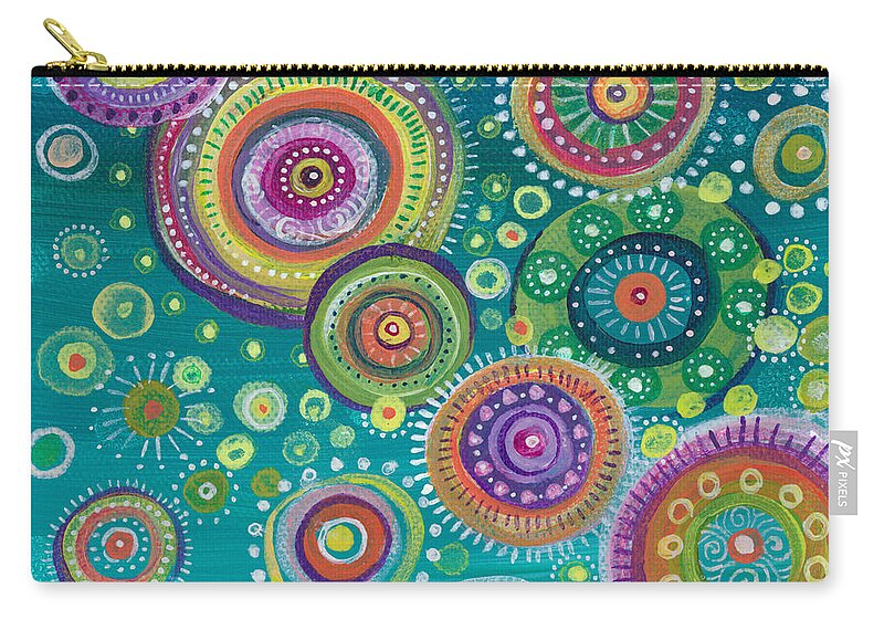 Full Circle Zip Pouch featuring the painting Full Circle by Tanielle Childers