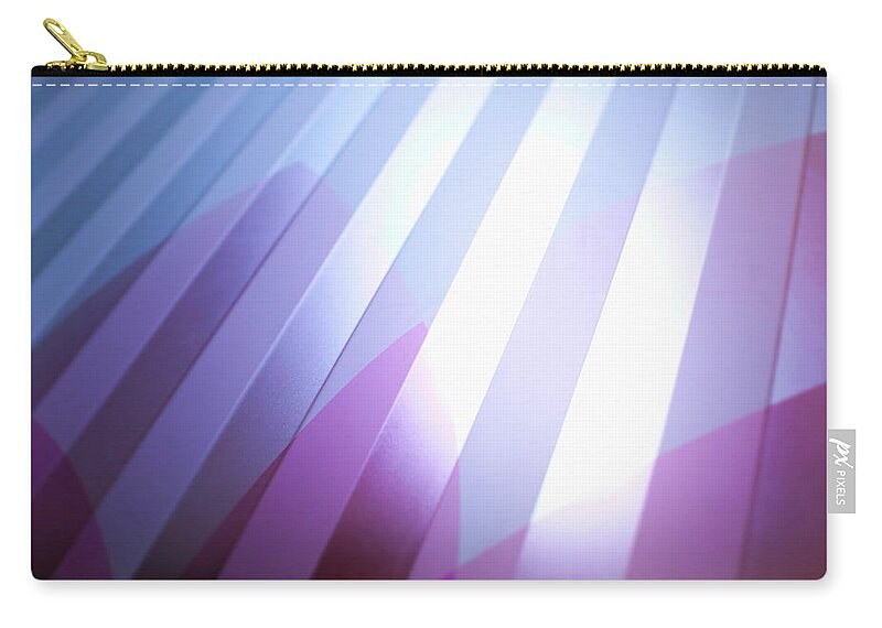 Shadow Zip Pouch featuring the photograph Full Frame Abstract Of Leaf Shape On by Ralf Hiemisch