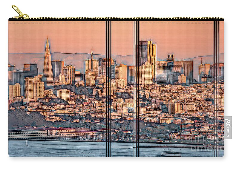 San Francisco Zip Pouch featuring the photograph Interconnected by Doug Sturgess