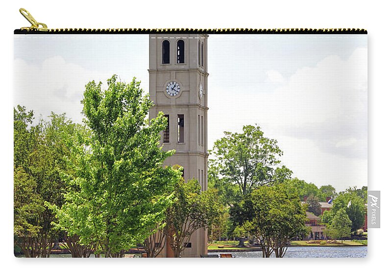 Furman University Zip Pouch featuring the photograph Furman Bell Tower 8501 by Jack Schultz