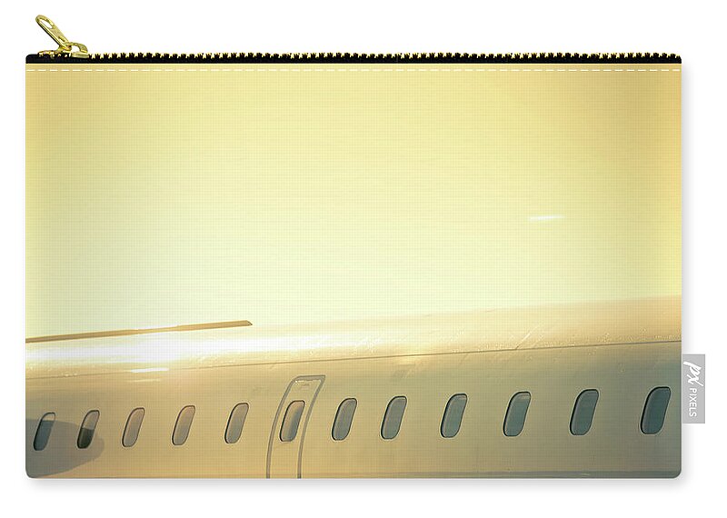 Part Of A Series Zip Pouch featuring the photograph Fuselage Cross Processed by Hal Bergman Photography