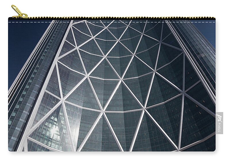 Corporate Business Zip Pouch featuring the photograph Futuristic Skyscraper by Dan prat