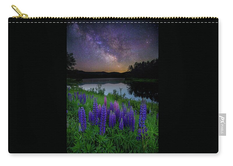 New Hampshire Zip Pouch featuring the photograph Galactic Lupines by Rob Davies