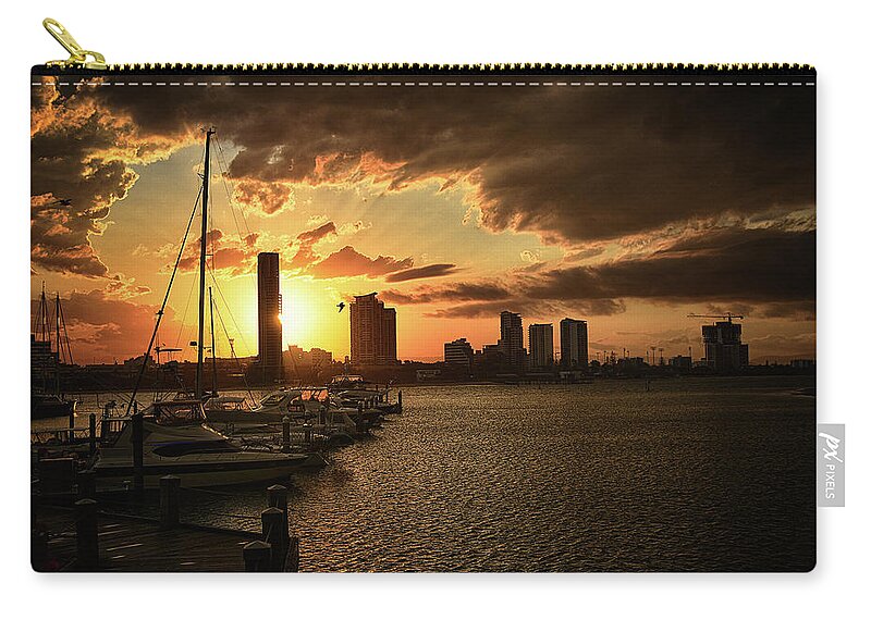 Wind Zip Pouch featuring the photograph Gale force by Andrei SKY
