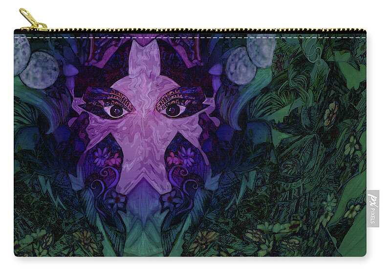 Digital Art Zip Pouch featuring the painting Garden Eyes by Jeremy Robinson