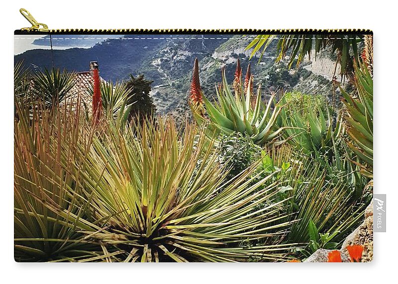 Garden Zip Pouch featuring the photograph Garden of Eze by Andrea Whitaker