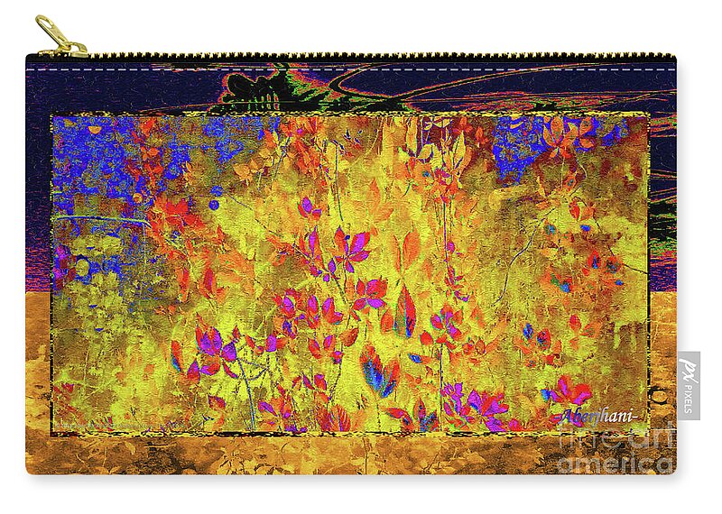 Inspired Carry-all Pouch featuring the digital art Garden of Grace and Resilience by Aberjhani