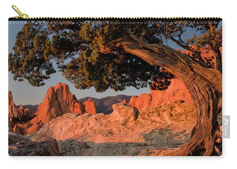 Tranquility Zip Pouch featuring the photograph Garden Of The Gods, Colorado Springs, Co by Russell Burden