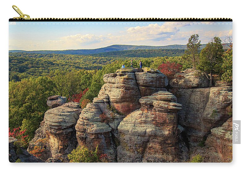 Garden Of The Gods Zip Pouch featuring the photograph Garden of the Gods Illinois by Todd Bannor