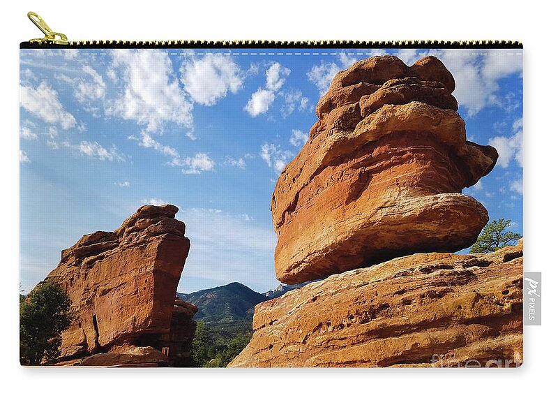 Garden Of The Gods Zip Pouch featuring the photograph Garden of the Gods Pass by Elizabeth M