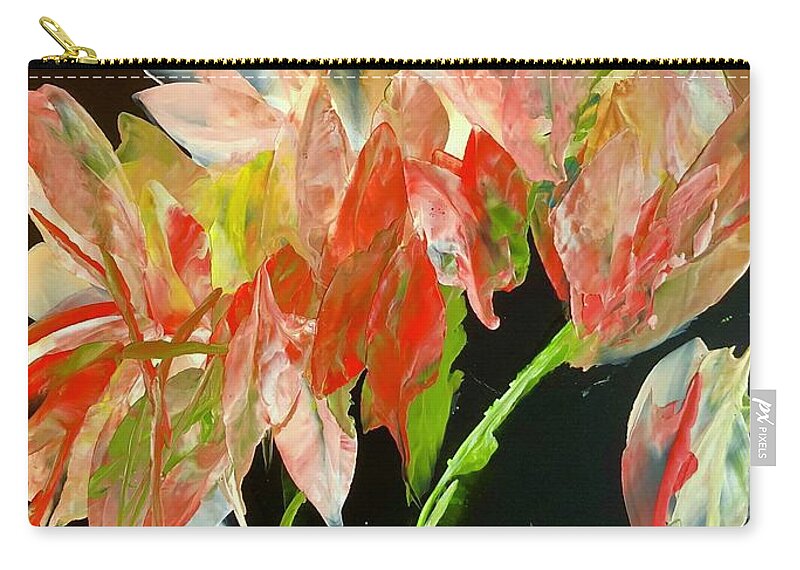 Floral Zip Pouch featuring the painting Garden by Tommy McDonell
