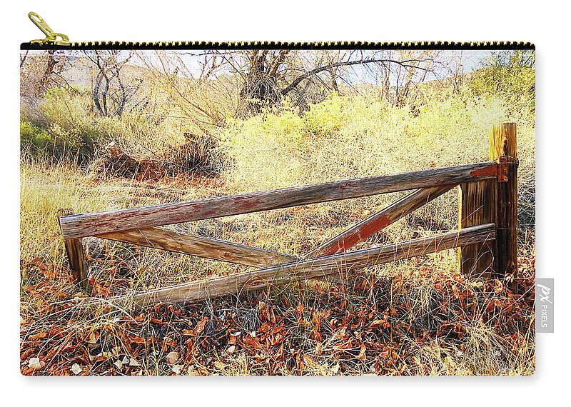 Gate Zip Pouch featuring the photograph Gated Community by J Marielle