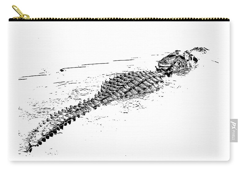 Alligator Carry-all Pouch featuring the photograph Gator Crossing by Michael Allard