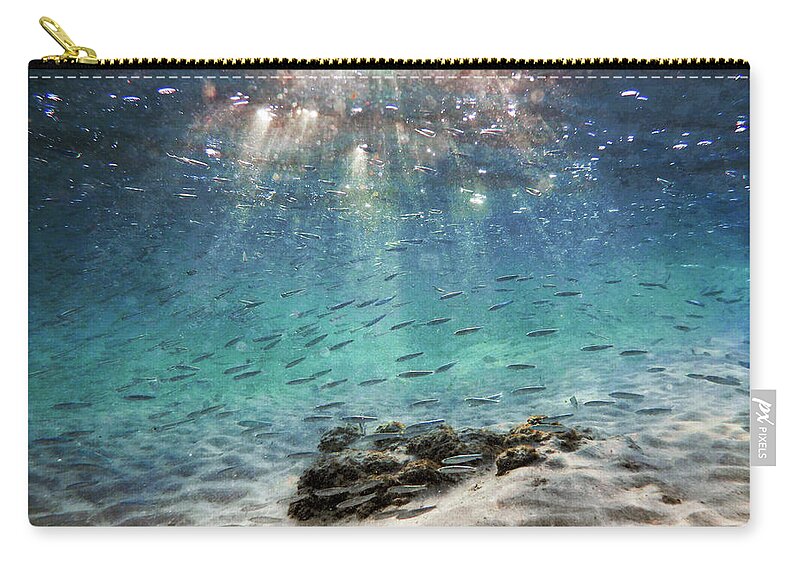 Underwater Zip Pouch featuring the photograph Genesis II by Meir Ezrachi